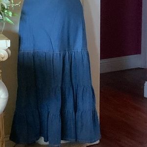 Tiered Jean Skirt